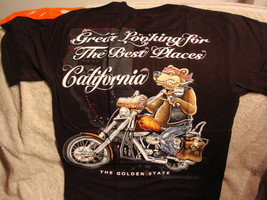 Bear Riding Motorcycle California The Golden State Skull T-SHIRT - £8.46 GBP