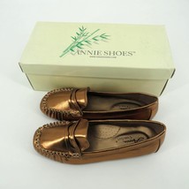 Annie Womens Bronze Metallic Kid Smooth Flats Shoes Size 6 New In Box - £11.74 GBP