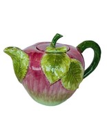 Italian Pitcher Fruit Apple Jug Ceramic Italy Vegetable Lid vtg antique ... - $222.75