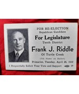 Archive of Frank J.Riddle Turtle Creek,PA  U.S.House of Representatives - £92.27 GBP