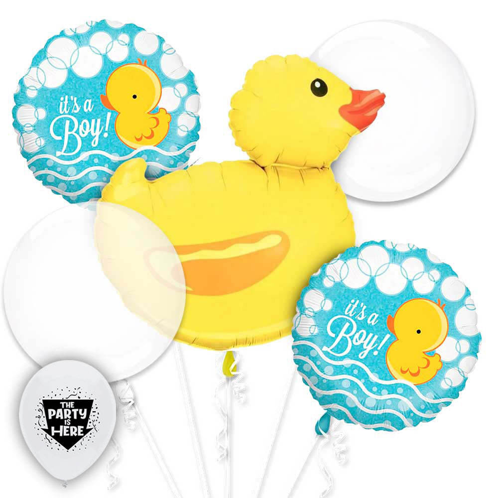 It&#39;s A Boy Ducky Deluxe Balloon Bouquet - 5pc Kit - $20.99