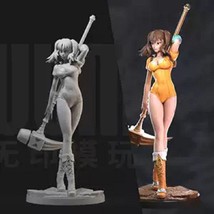 1/18 Resin Model Kit Beautiful Girl Fighter Monster Slayer Fantasy Unpai... - £10.73 GBP