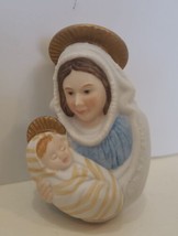 Hallmark Ornament Madonna and Child Porcelain Christmas Jesus VTG 1983 Keepsake - £5.26 GBP