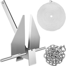 VEVOR Boat Anchor Kit 13 lb Fluke Style Anchor, Hot Dipped Galvanized Steel Fluk - £147.98 GBP