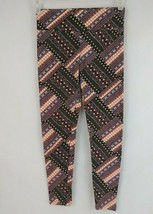 LuLaRoe One Size Leggings Geometric Multicolor Triangle &amp; Diamond Design - $9.38