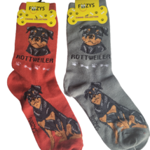 Rottweiler Dog Socks Novelty Dress Casual SOX Puppy Pet Foozys 2 Pair 9-11 2 PK - £7.93 GBP