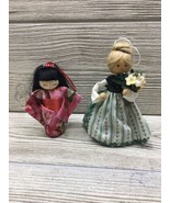 VTG Small Dolls Kimono Japanese Country Woman Standing Or Christmas Orna... - $9.89