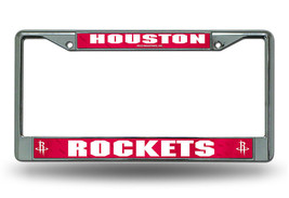 Houston Rockets NBA Chrome Metal License Plate Frame Auto Car Truck - £11.67 GBP