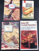 Lot of Four (4) VTG Desserts Pies Cookies Recipe Cookbooks Pillsbury Aunt Jennys - £10.96 GBP