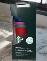 STARBUCKS Christmas Holiday 2021 Color Change Reusable Cups w/ Lids 6 Se... - £163.87 GBP