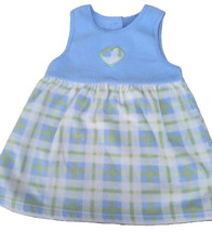 Gymboree Blue Plaid Fleece Toddler Clothes Jumper Dress 2-4 Years - £7.57 GBP