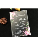 Custom Acrylic Wedding Invitation,10pcs Free Design Acrylic Rose Invitat... - $32.00