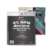 6 packs of 100 (600) 7 ⅜&quot; x 7 ⅝&quot; Polypropylene 45 RPM Record Sleeves - $42.13