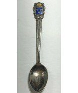Crown Blue &amp; Brass English Collector Souvenir Sterling Silver .925 Spoon - €65,80 EUR