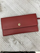 LODIS KATE Classic LARGE Purse Flap Credit Card Bill and Coin Wallet Red... - $34.64
