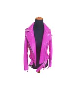 Neon Pink Python Snakeskin Leather Jacket - $960.41 CAD+