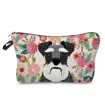  Flower Dog Cute Cat Print Women&#39;s Cosmetic Bag Outdoor Portable Travel Toiletry - £45.57 GBP