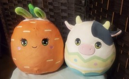 Squishmallows Caroleena the Carrot &amp; Conner the Cow Easter 2022  - £22.95 GBP