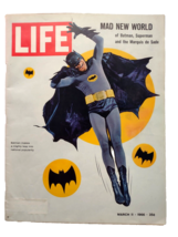 Batman Adam West Life Magazine Cover Feature Vintage 1966 Superhero Color Pics - £41.95 GBP