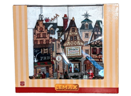 Lemax Wintergarten Lane Facade German Christmas Village Santa Pub Nutcra... - $148.45