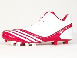 Adidas Scorch Thrill Super Mid White &amp; Red Football Cleats Shoes Mens NWT - $84.99