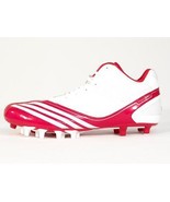 Adidas Scorch Thrill Super Mid White &amp; Red Football Cleats Shoes Mens NWT - £67.73 GBP