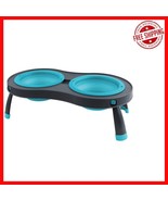 Portable Elevated Pet Feeder for Dogs &amp; Cats - Collapsible &amp; Travel Frie... - $33.65