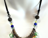 Signed COLDWATER CREEK Multi-color Bead Dangle Necklace 22" -Adjustable - $26.72