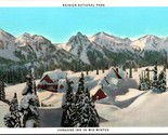 Paradise Inn in Mid Winter Mount Rainier National Park WA UNP WB Postcar... - $5.07