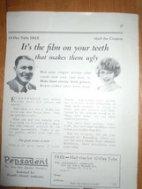 Vintage Pepsodent Toothpaste Print Magazine Advertisement 1925 - £3.18 GBP