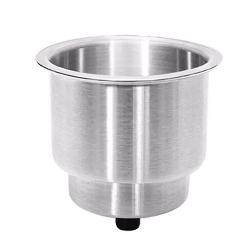 4PCS Recessed Stainless Steel Cup Drink Bottle Holder with Drain Marine for Bo - £30.42 GBP