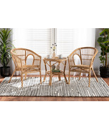 Dauphine Natural Brown Rattan 3-Piece Living Room Set - $11,381.88 MXN
