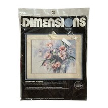 Vintage Dimensions Embroidery Crewel Kit 16&quot; x 12&quot; Springtime Flowers 1337 New - $9.89