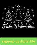 Funny Frohe Weihnachten Trees SVG PNG Classic Holiday Design Digital Dow... - $2.10 CAD