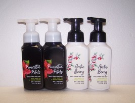 Bath &amp; Body Works Poinsettia Petals  Arctic Berry Gentle Foaming Hand Soap x4 - £28.14 GBP