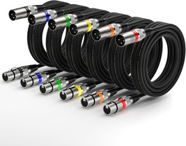 Ebxya Xlr Microphone Cable - Xlr Male To Female Cable 6Ft 6-Pack With, S... - $38.97