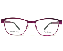 Enhance Eyeglasses Frames SATIN FUCHSIA 3895 Matte Purple Pink Square 52-16-140 - £36.58 GBP