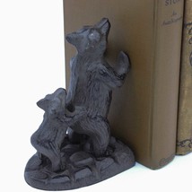 Bear family with cubs bookends figurine metal cast iron pair 776225 thumb200