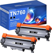 TN760 Toner for Brother Printer 2 Pack Replacement for Brother TN760 TN ... - £61.71 GBP