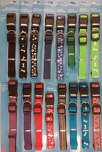 DOG COLLARS ADJUSTABLE NYLON STRAP for Smaller Dogs SELECT: Collar Size & Color - £2.39 GBP