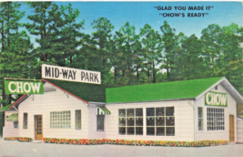 Linen Roadside Postcard; Mid-Way Park Chow Diner Hwy 71 Boles AR Scott County - £6.33 GBP