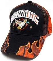 Duck Hunter Black &amp; Orange Camo Flames Hunting Hat Cap Adult Men&#39;s (Style 2) - £11.70 GBP