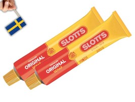 2 Tube of Swedish Mustard, Slotts Senap Original 220 g, Classic Mustard ... - $16.75