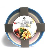 Gourmet Kitchen 6 Piece Bowl Set With Lids Durable Nested For Easy Storage - €43,06 EUR