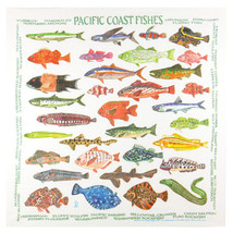 Printed Image Pacific Coast Fish Bandanna 22&quot; x 22&quot; Camping Survival Outdoors - £8.80 GBP