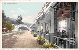Pergola Casino Fort William Henry Hotel Lake George New York 1910c postcard - £5.92 GBP