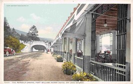 Pergola Casino Fort William Henry Hotel Lake George New York 1910c postcard - £5.58 GBP