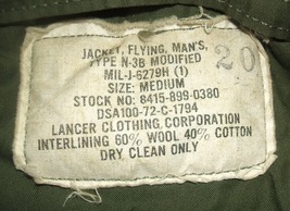 USAF US Air Force parka N-3B, "modified" Lancer 1972, EXCELLENT shape, w... - $375.00