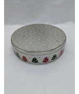 Vintage Christmas Silver Holiday 7&quot; Tin - $326.89 MXN