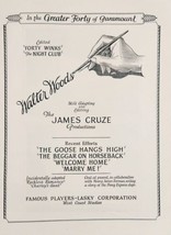 1925 Print Ad Greater Forty of Paramount Pictures Walter Woods James Cruz  - £14.97 GBP